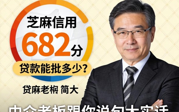 芝麻信用682分贷款能批多少？中介老板跟你说句大实话