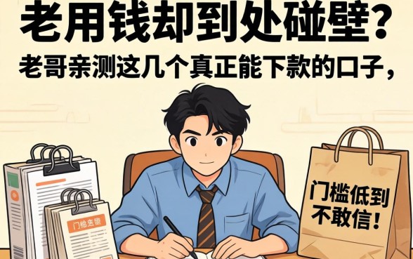 急用钱却到处碰壁？老哥亲测这几个真正能下款的口子，门槛低到不敢信！
