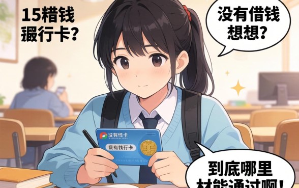 求助！今年15岁想借钱但没有银行卡，到底哪里能通过啊？
