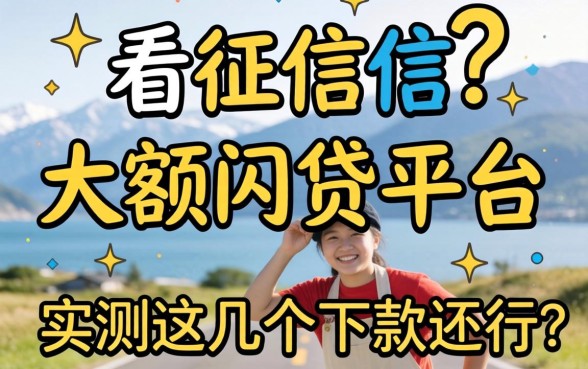有哪些不看征信的大额网贷平台？实测这几个下款还行