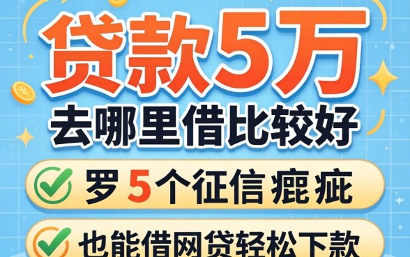 想贷款三万去哪里借比较好，罗列5个征信瑕疵也能借网贷轻松下款的软件
