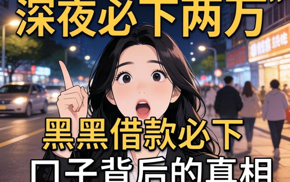 我试了深夜必下两万的贷款，黑户借款必下口子背后的真相让我意外