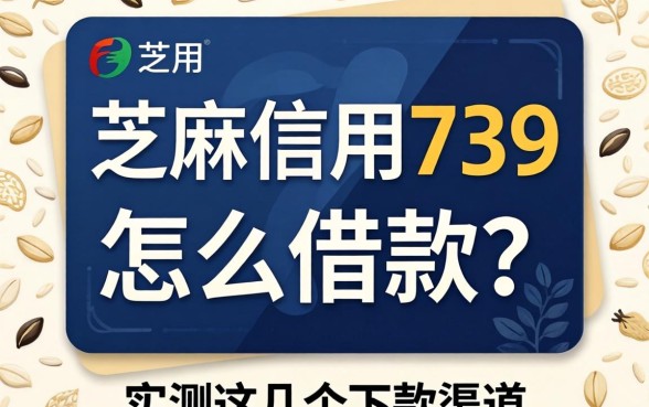 芝麻信用739怎么借款？实测这几个下款渠道分享