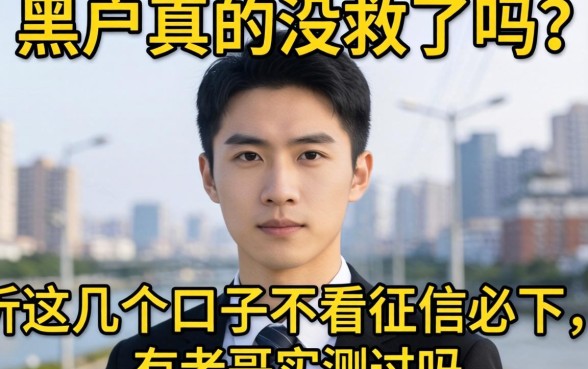 求助！2026年黑户真的没救了吗？听说这几个口子不看征信必下，有老哥实测过吗？