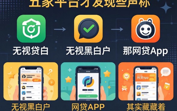 我试了五家平台才发现，那些声称无视黑白户的网贷App其实藏着这些秘密