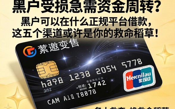 信用受损急需资金周转？黑户可以在什么正规平台借款，这五个渠道或许是你的救命稻草